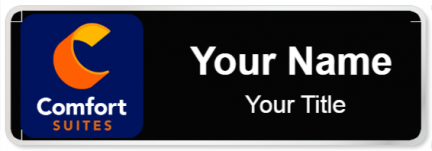 Custom name badges for Comfort Suites