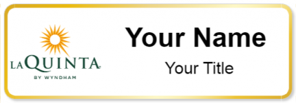 Custom name badges for LaQuinta