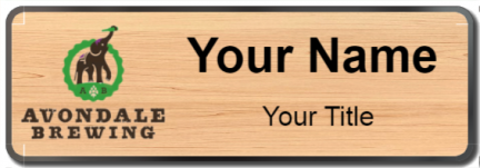 Custom name badges for Avondale Brewing