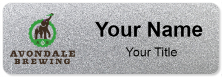Custom name badges for Avondale Brewing