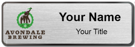 Custom name badges for Avondale Brewing