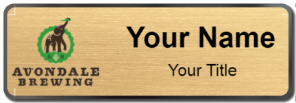 Custom name badges for Avondale Brewing