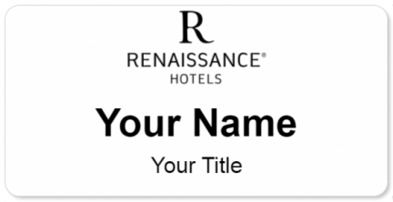 Custom name badges for Renaissance Hotels
