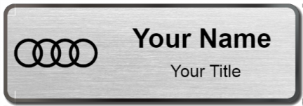 Custom name badges for Audi