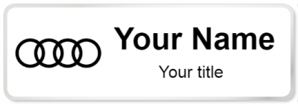 Custom name badges for Audi