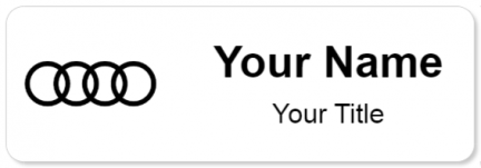 Custom name badges for Audi