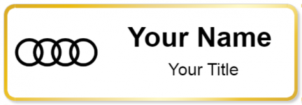 Custom name badges for Audi