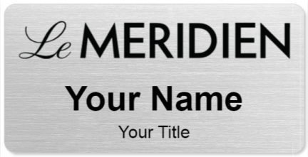 Custom name badges for Le Meridien