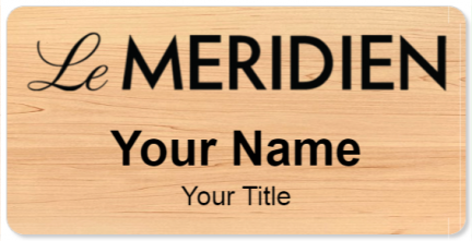Custom name badges for Le Meridien