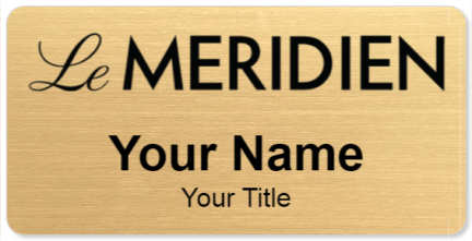 Custom name badges for Le Meridien