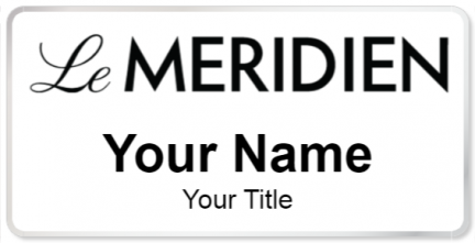 Custom name badges for Le Meridien