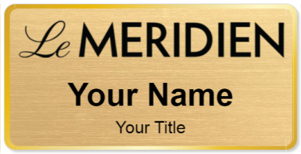 Custom name badges for Le Meridien