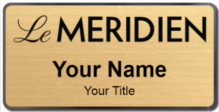 Custom name badges for Le Meridien