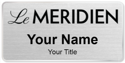 Custom name badges for Le Meridien
