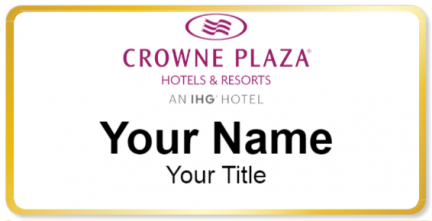 Custom name badges for Crowne Plaza