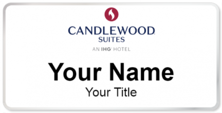 Custom name badges for Candlewood Suites