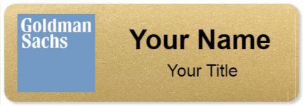 Custom name badges for Goldman Sachs