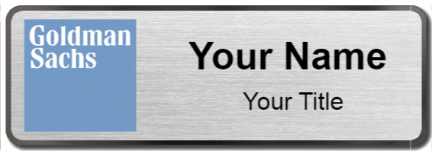 Custom name badges for Goldman Sachs