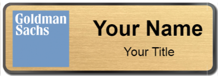 Custom name badges for Goldman Sachs