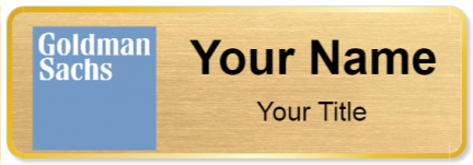 Custom name badges for Goldman Sachs