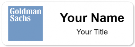 Custom name badges for Goldman Sachs