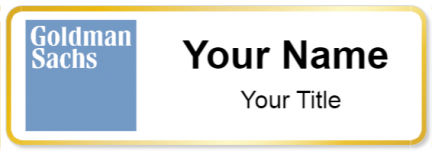 Custom name badges for Goldman Sachs