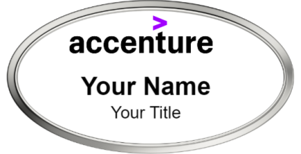 Custom name badges for Accenture