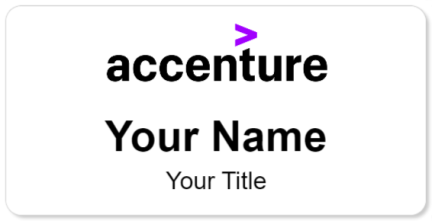 Custom name badges for Accenture