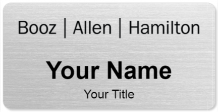 Custom name badges for Booz Allen Hamilton