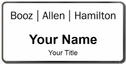 Custom name badges for Booz Allen Hamilton