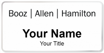 Custom name badges for Booz Allen Hamilton
