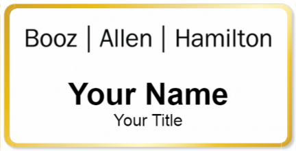 Custom name badges for Booz Allen Hamilton