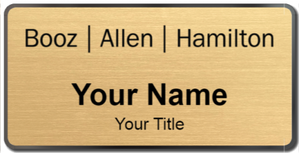 Custom name badges for Booz Allen Hamilton