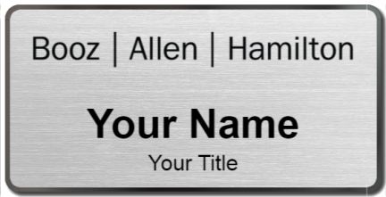 Custom name badges for Booz Allen Hamilton