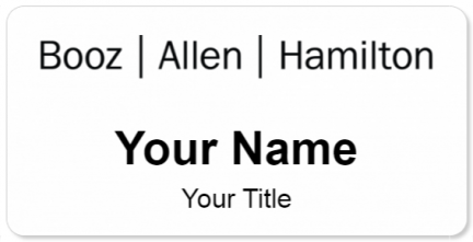 Custom name badges for Booz Allen Hamilton