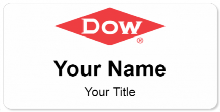 Custom name badges for Dow Chemical