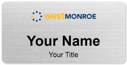 Custom name badges for West Monroe Partners