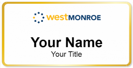 Custom name badges for West Monroe Partners
