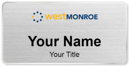 Custom name badges for West Monroe Partners