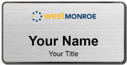 Custom name badges for West Monroe Partners