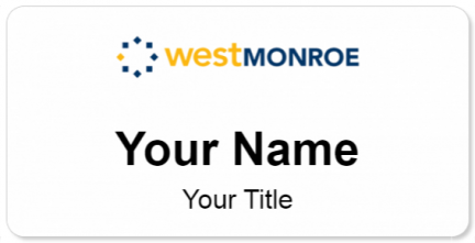 Custom name badges for West Monroe Partners