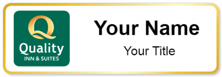 Custom name badges for Quality Inn