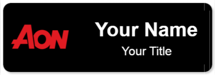 Custom name badges for Aon