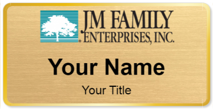 Custom name badges for JM Family Enterprises