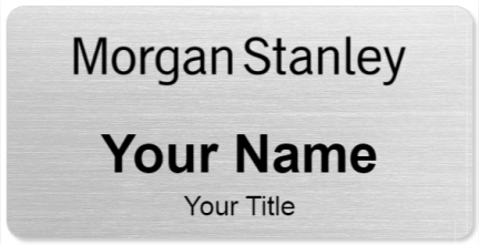 Custom name badges for Morgan Stanley
