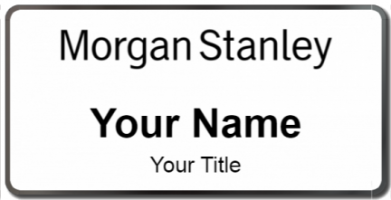Custom name badges for Morgan Stanley