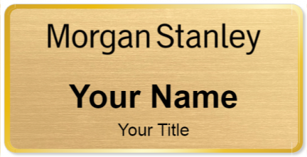 Custom name badges for Morgan Stanley