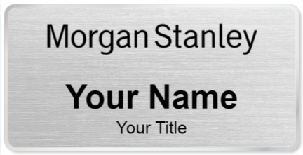 Custom name badges for Morgan Stanley
