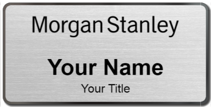 Custom name badges for Morgan Stanley