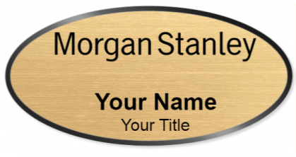 Custom name badges for Morgan Stanley